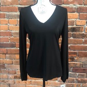 INC medium black top with arm slits